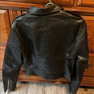 Black leather jacket from Shein. Size medium. Never worn, only tried on